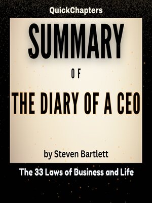 cover image of Summary of the Diary of a CEO